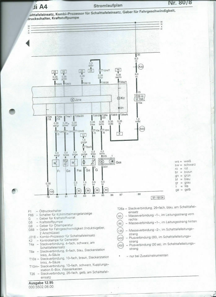 Motor V6 2.8 30v in audi 80 B4