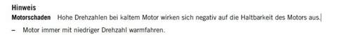 Hinweis-motor