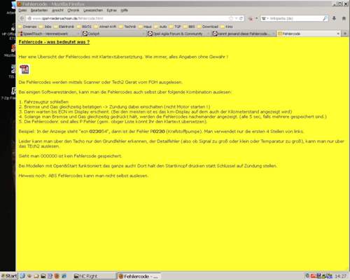 Fehlercodes auslesen