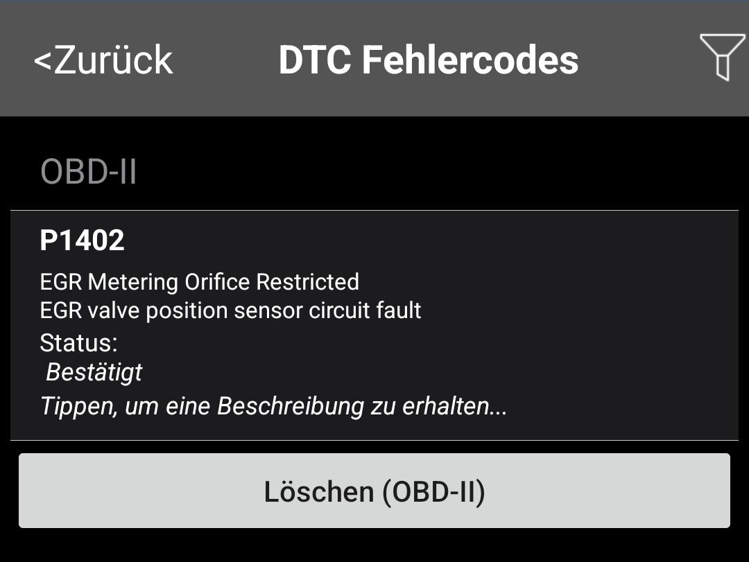 Motorkontrollleuchte keine Leistung (180 CDI)