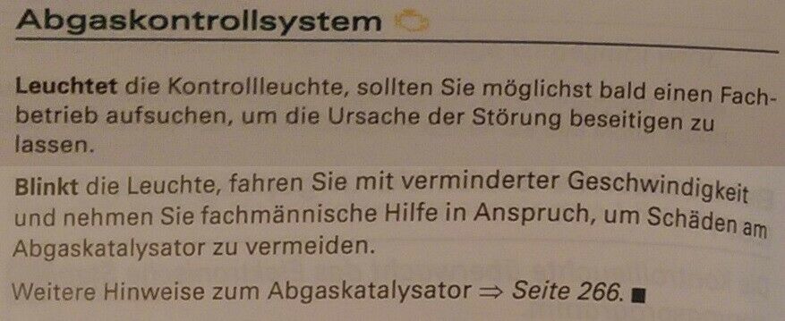Motorkontrollleuchte!