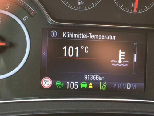 Kurz vor öffnen des Thermostats