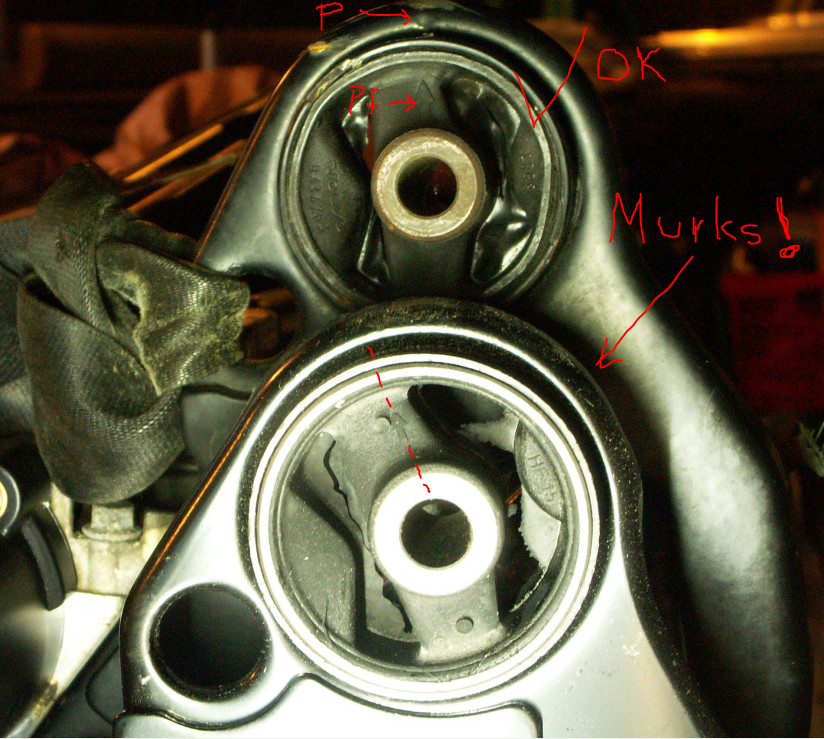 Motorlager oben wechseln