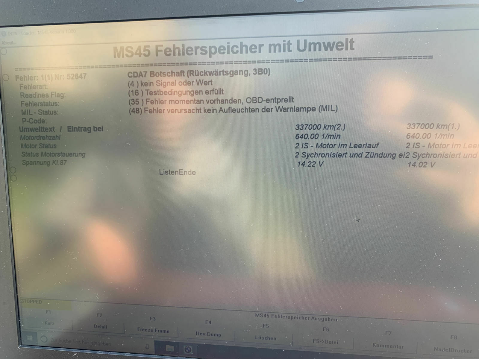 Motorlüfter läuft bei etwas Stop and go