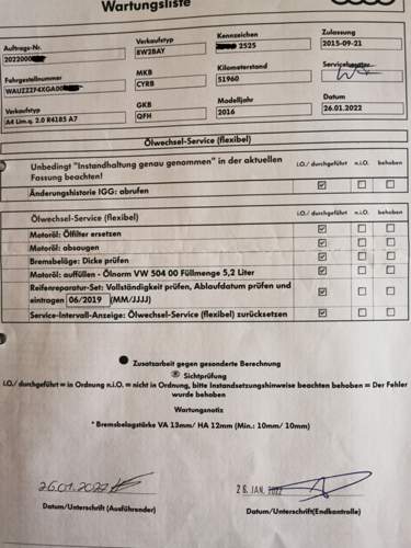 Wartung
