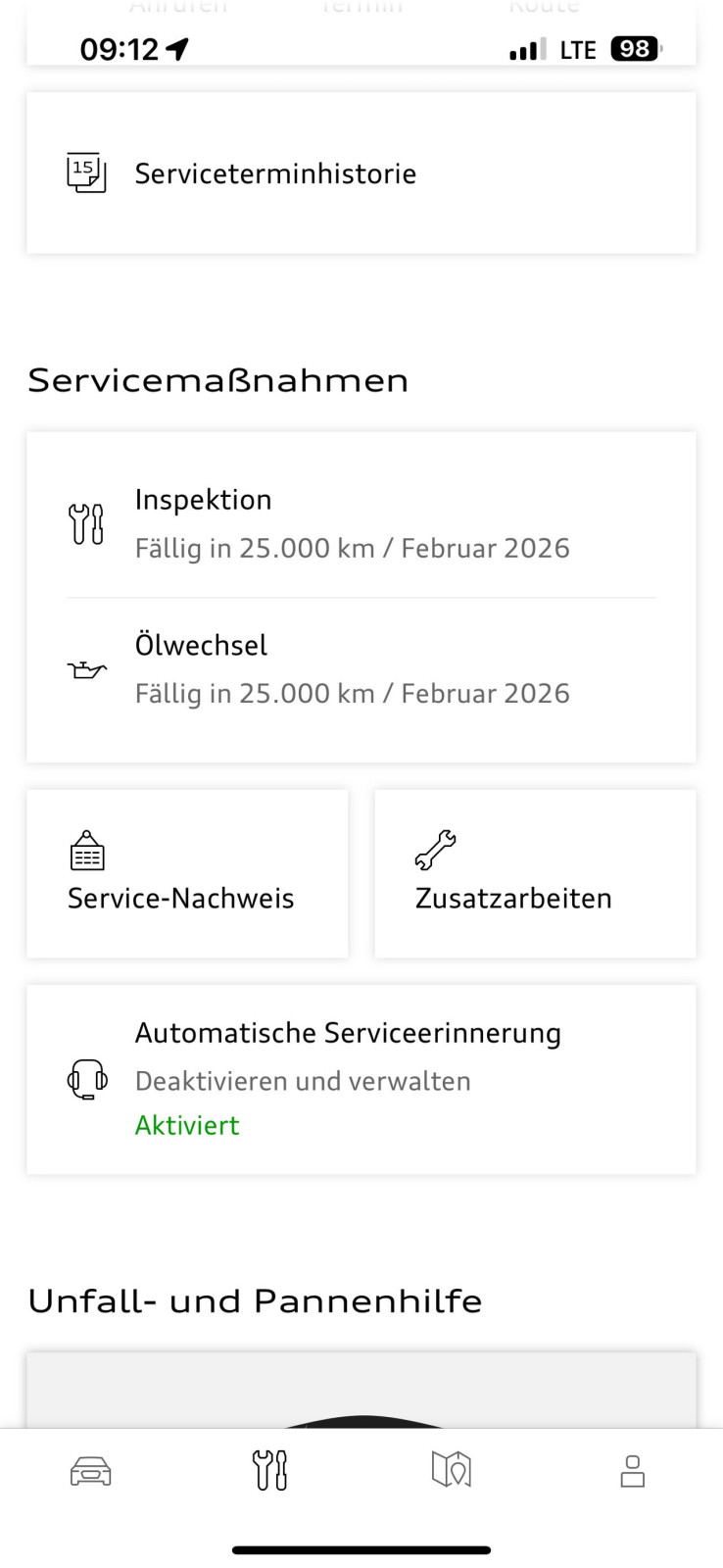 Motoröl ab Werk