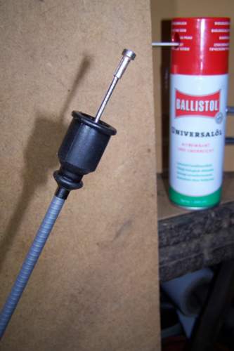 Bowdenzug Gummitrichter