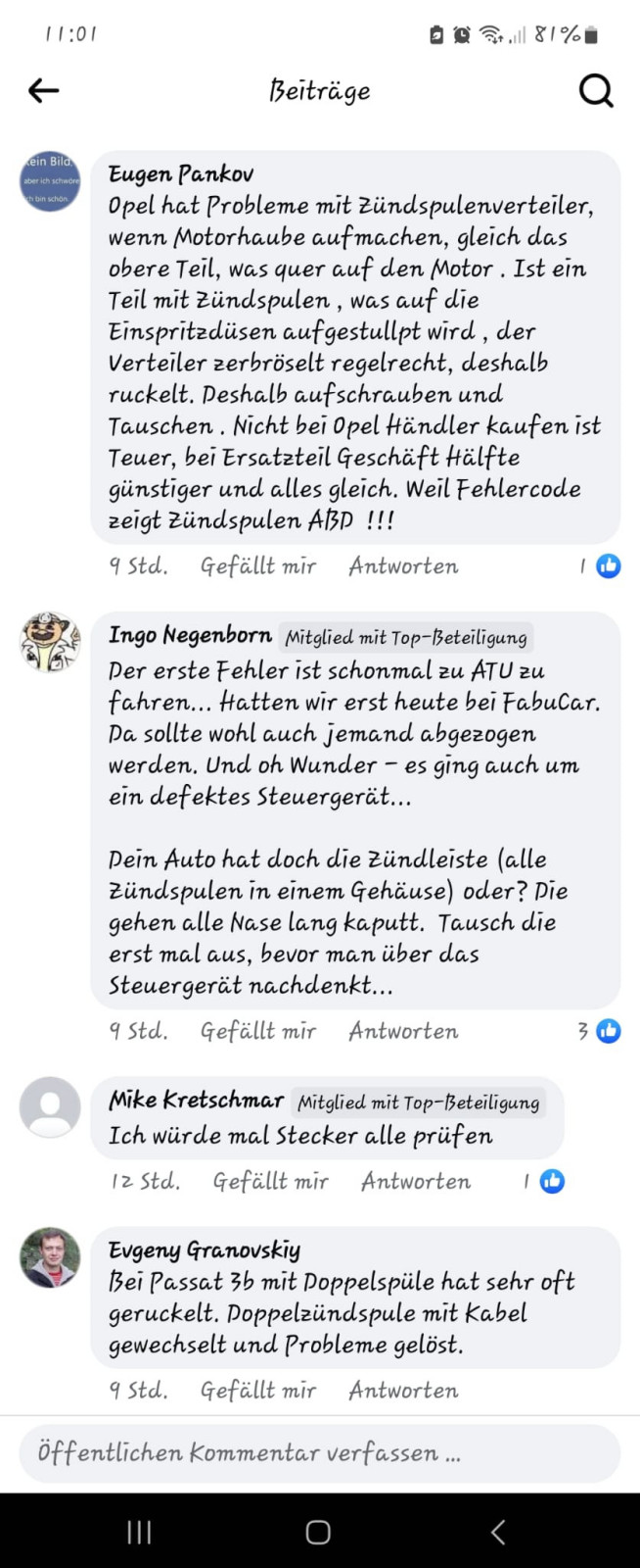 Motorsteuergerät Kaputt? oder eventuell etwas anderes?