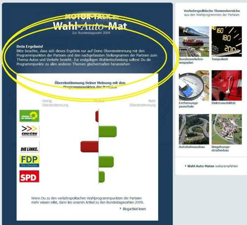 Wahl-auto-mat-ergebnis