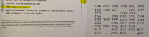 Mehrausstattungsnummern