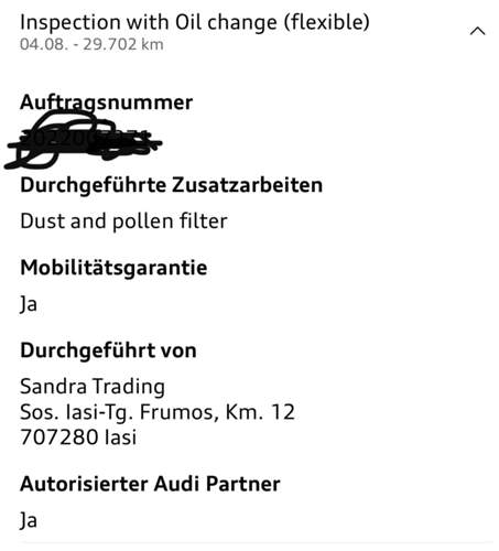 Service Händler laut App