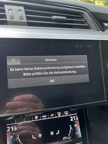 Fehlermeldung Netzabdeckung