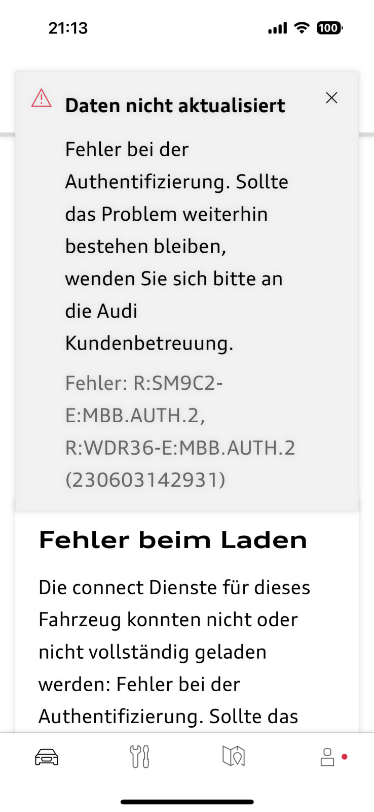 MyAudi funktioniert nicht Probleme mit App MMI Anmeldung