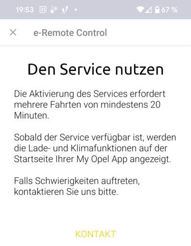 Fahrten a 20 min zur Aktivierung