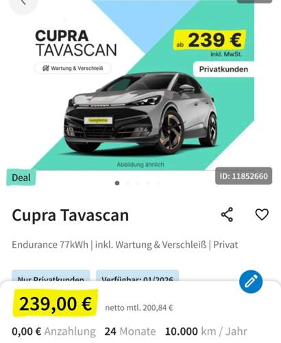Leasingrate Tavascan