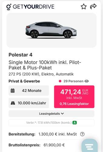 Leasing Polestar 4