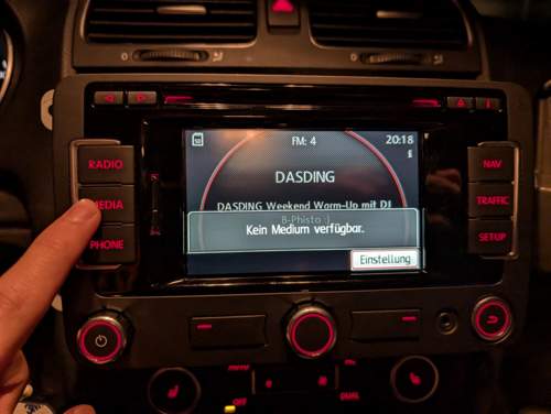 Keine Medienauswahl, nur Radio geht