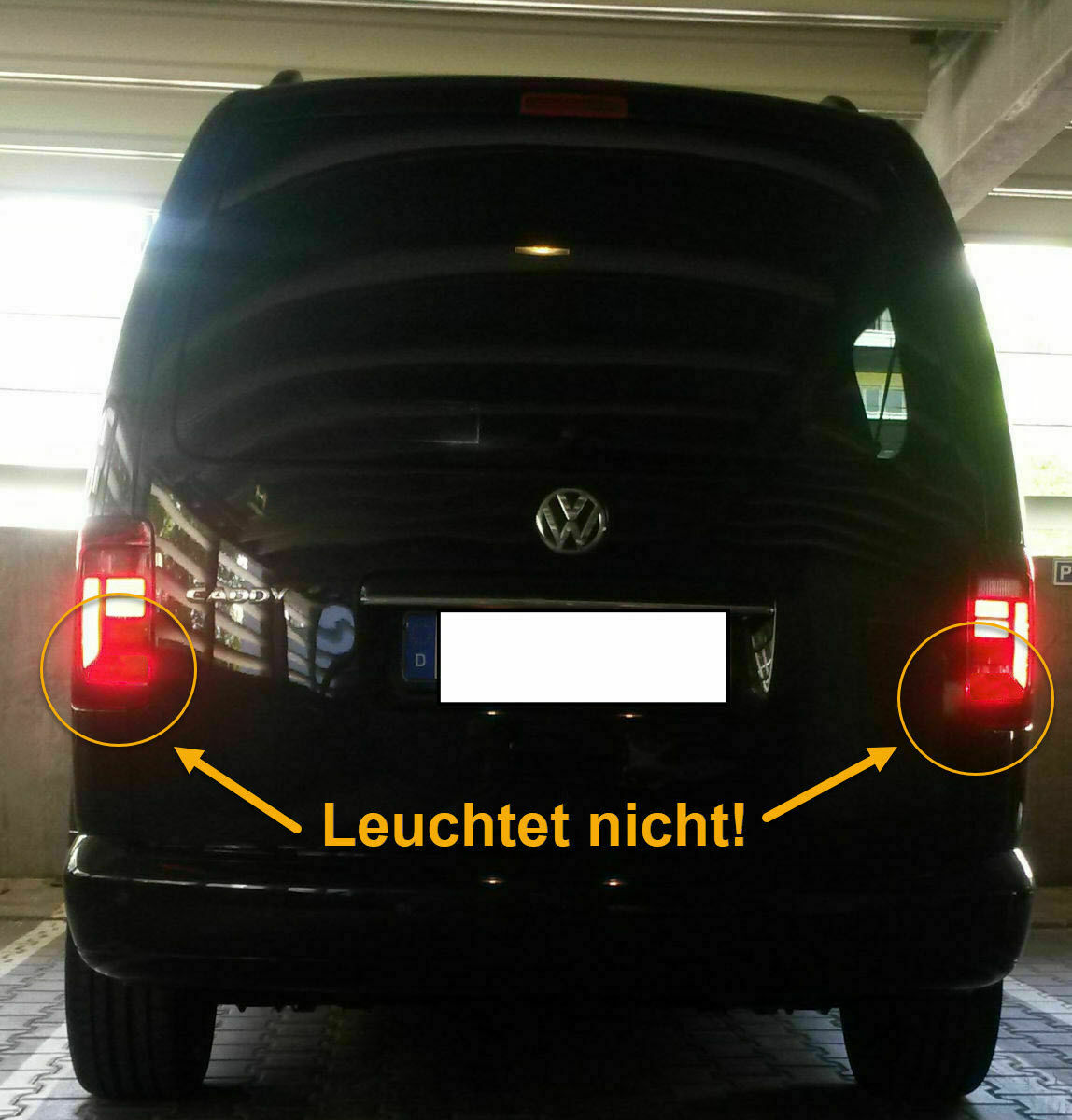 Nachrüstung der Caddy 4 Rückleuchten beim Caddy 3
