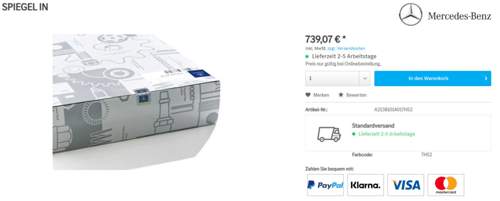 Preis Farbcode 7H52 (Grau)