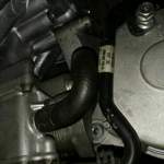 Blankes Metall am 15 Jahre alten Motor