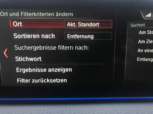 Bei „Ort“ Optionen anklicken