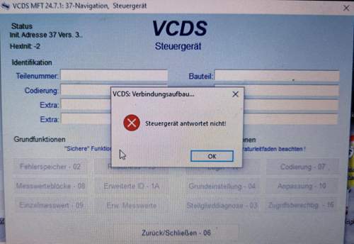 Fehlermeldung