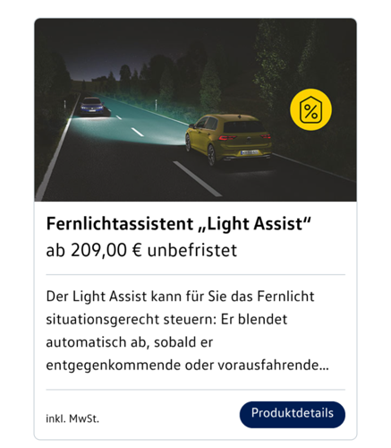 Angebot VW Shop