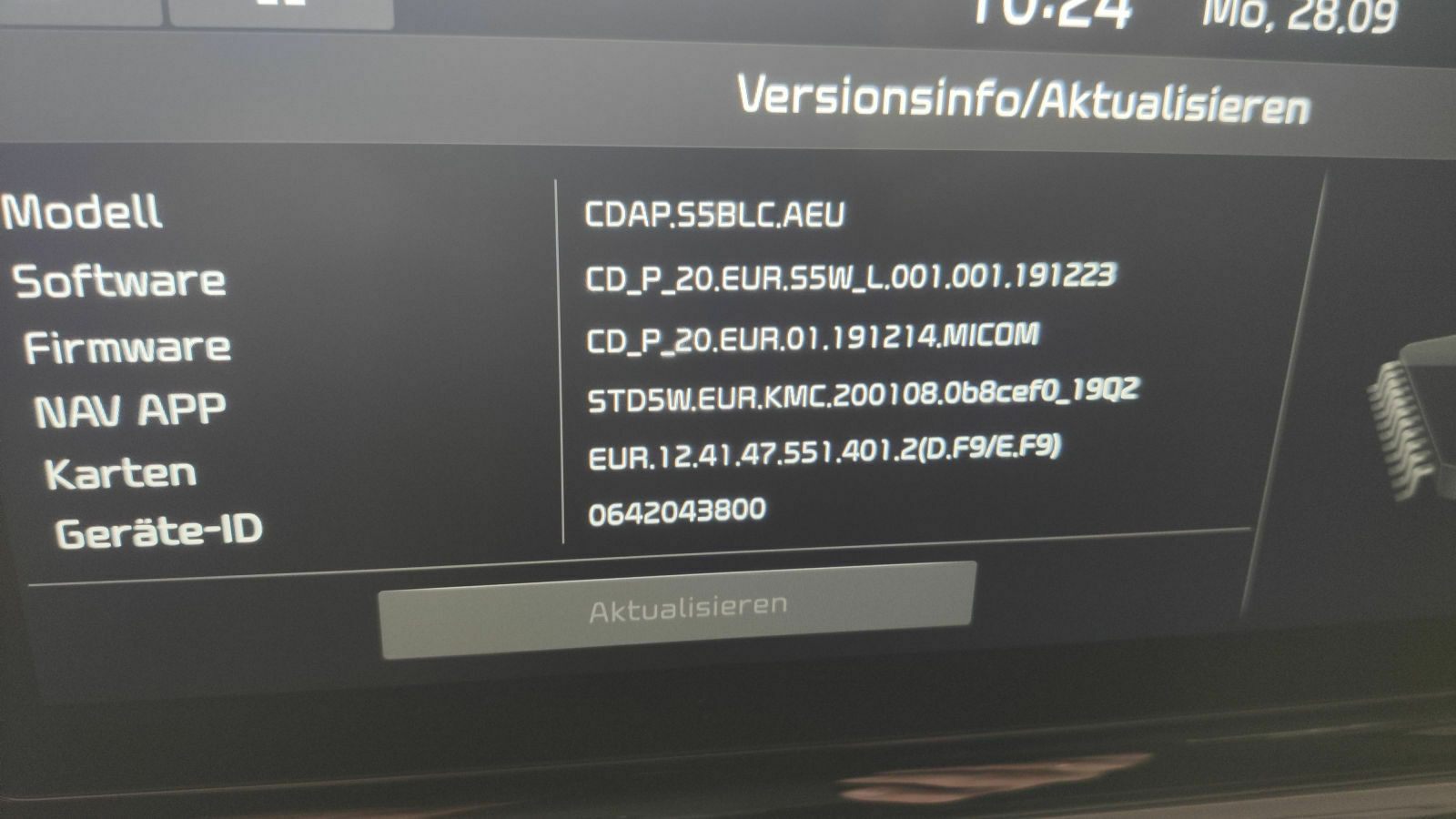 Navi hat keine richtige Position (Ceed SW PHEV)
