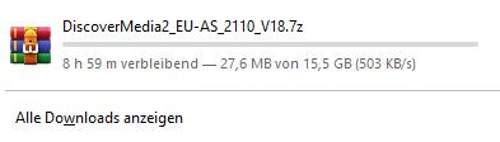 Downloadgeschwindigkeit Discover Media