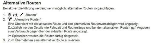 Alternative Routen