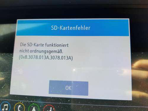 Fehlermeldung im Navidisplay