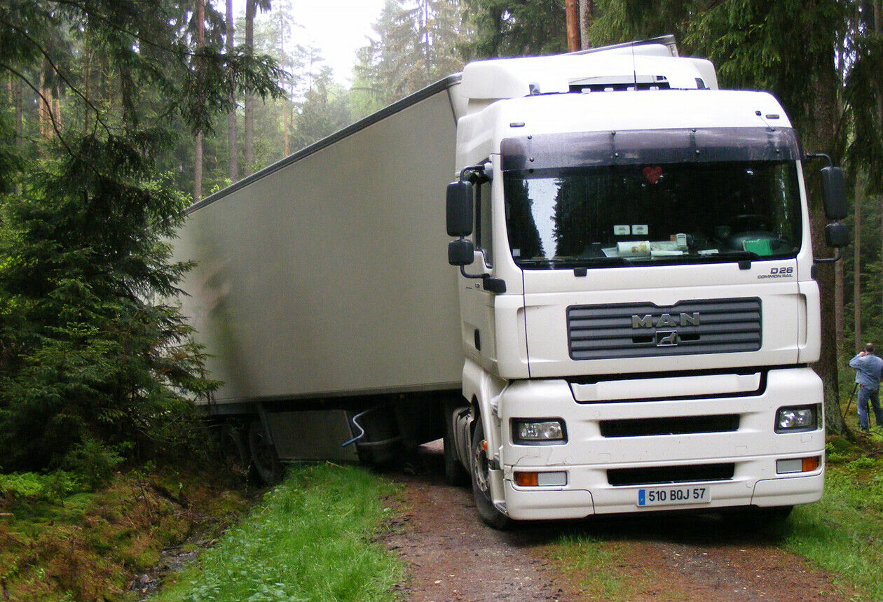 Mit seinem 38-Tonner hat sich ein Lkw-Fahrer in Österreich in einem Wald verfahren (Symbolfoto)
