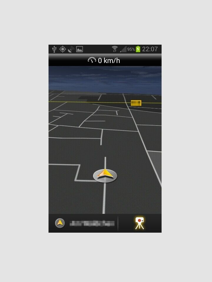 Navigation mit Navigon 4.8.0 für Android auf dem Samsung Galaxy SII im TT