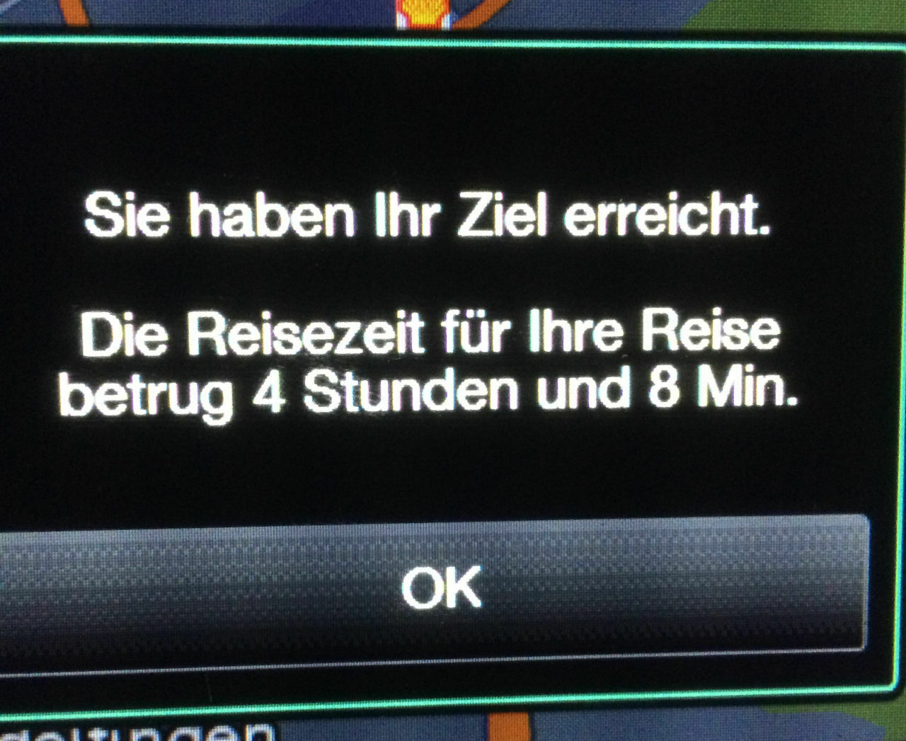 Navigationssystem passt die Ankuftszeit nicht an die Verkehrslage an