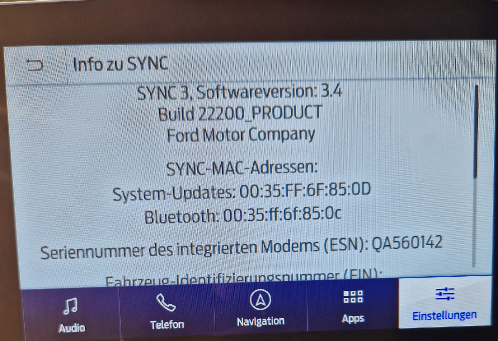 Navigationsupdate für den Sync 3 geben.
