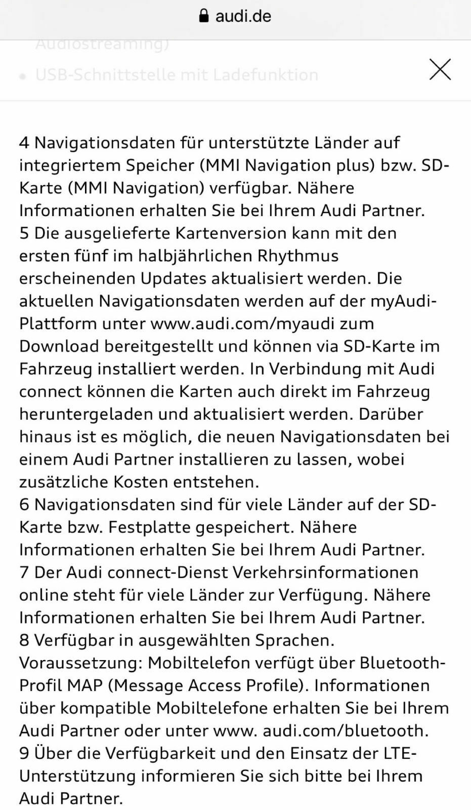 Navigationsupdate/Kartenupdate
