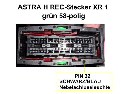 XR 1 PIN 32 Nebelschlussleuchte
