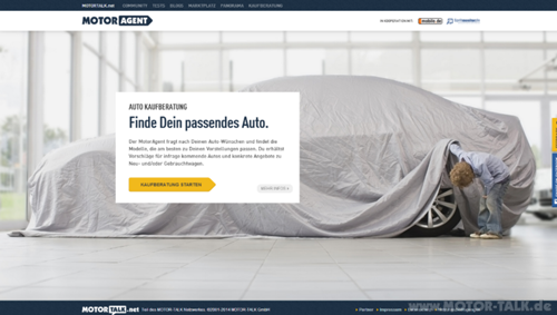 Der MotorAgent findet das passende Auto