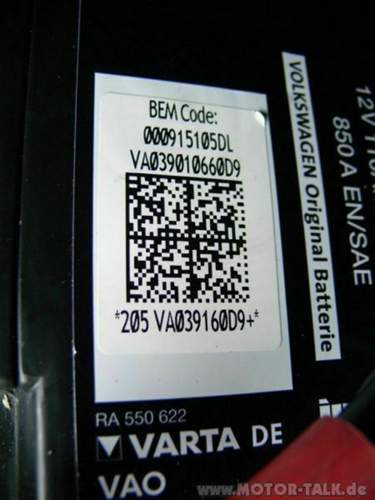 Batteriecode