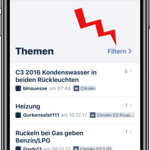 1. Schritt: Über "Filtern" gelangst Du zur Fahrzeugauswahl