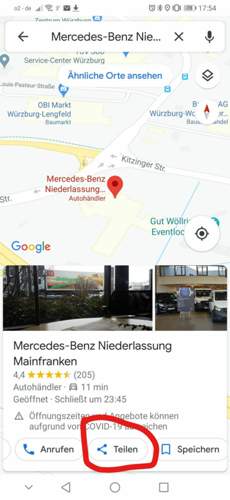 Maps teilen