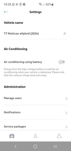 No option to change charge current