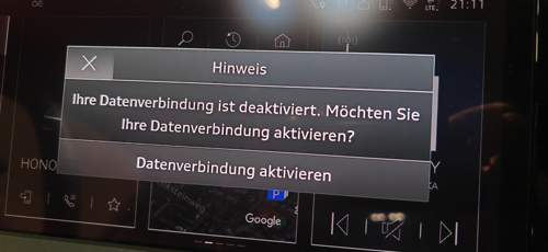 Datenverbindung deaktiviert