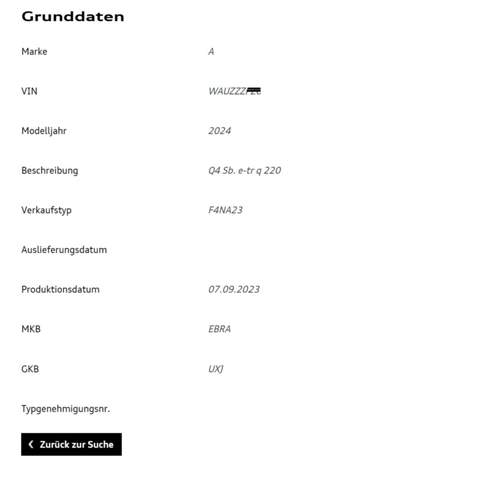 Audi Q4 Grunddaten
