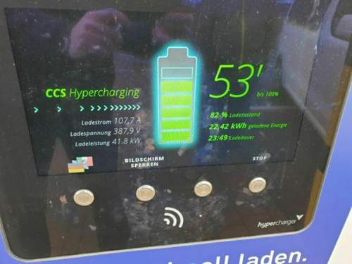 1. Ladung Ende bei 82%