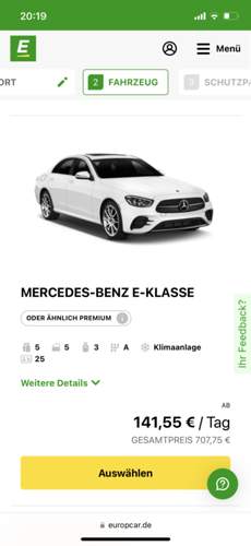 E Klasse Europcar