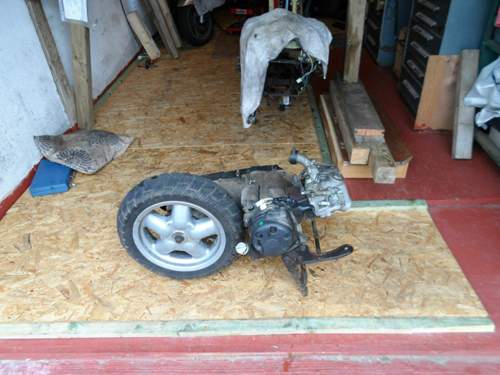 Motor ausgebaut Teo 125