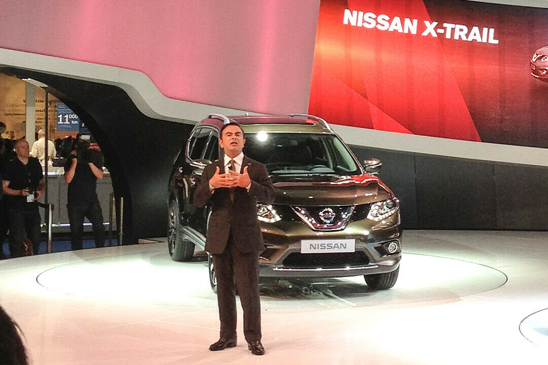 Renault-Nissan-Chef Carlos Ghosn präsentierte den neuen X-Trail auf der IAA