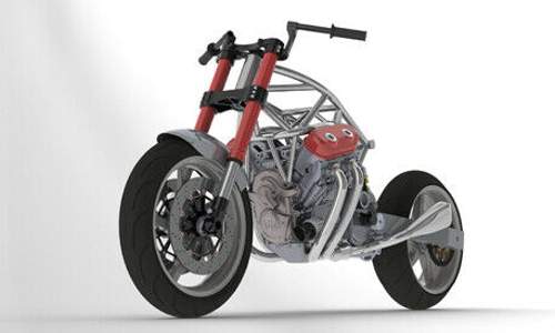 Rahmen mit Motor