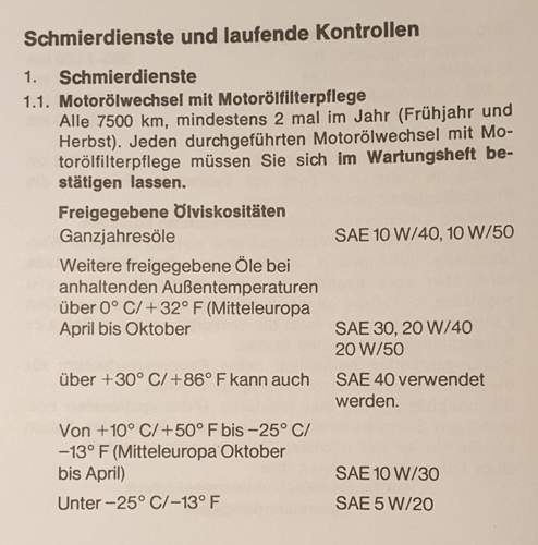 Öl alle 7500km oder zweimal jährlich